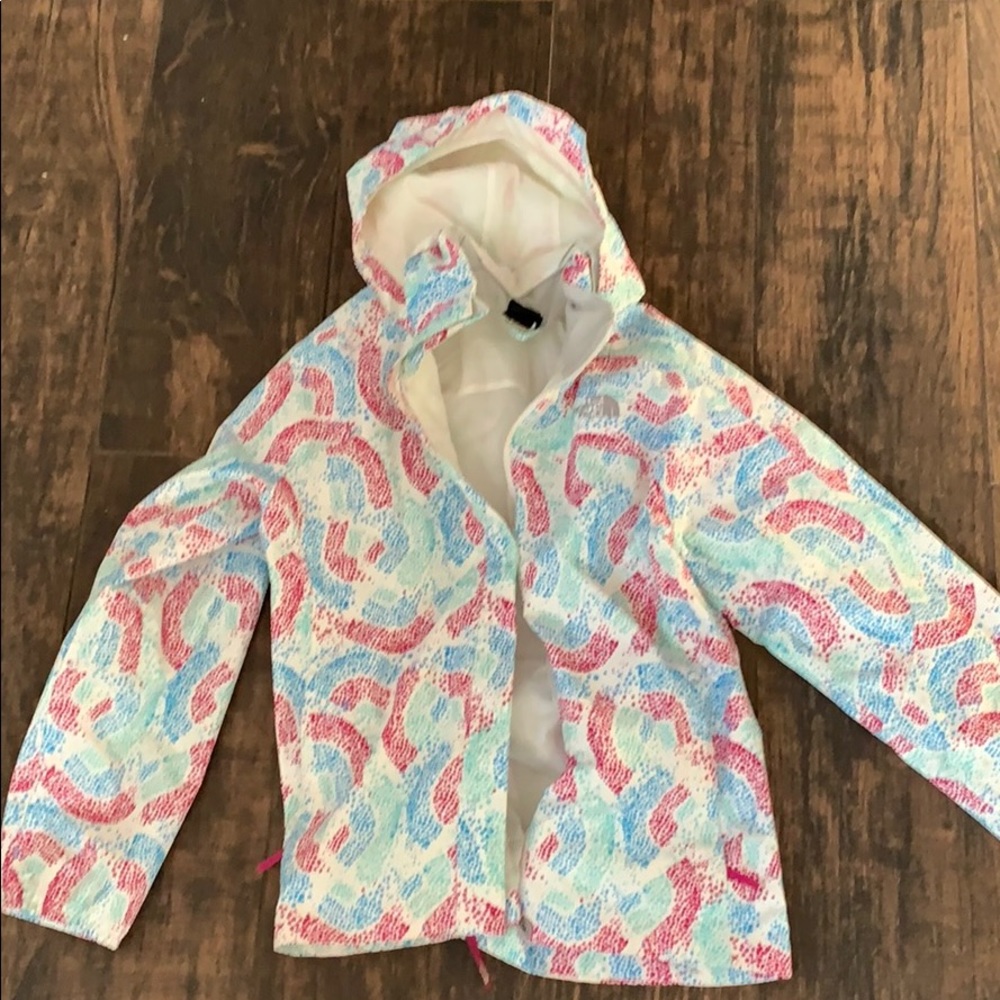 Girls Large North Face rain jacket